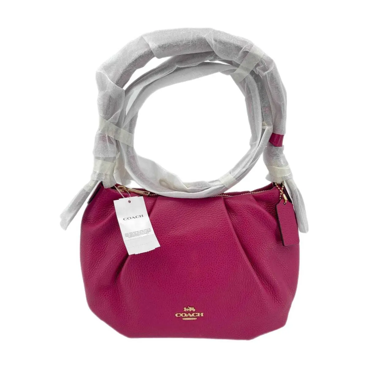 Coach Pink Leather Everly Shoulder Bag Gold Hardware