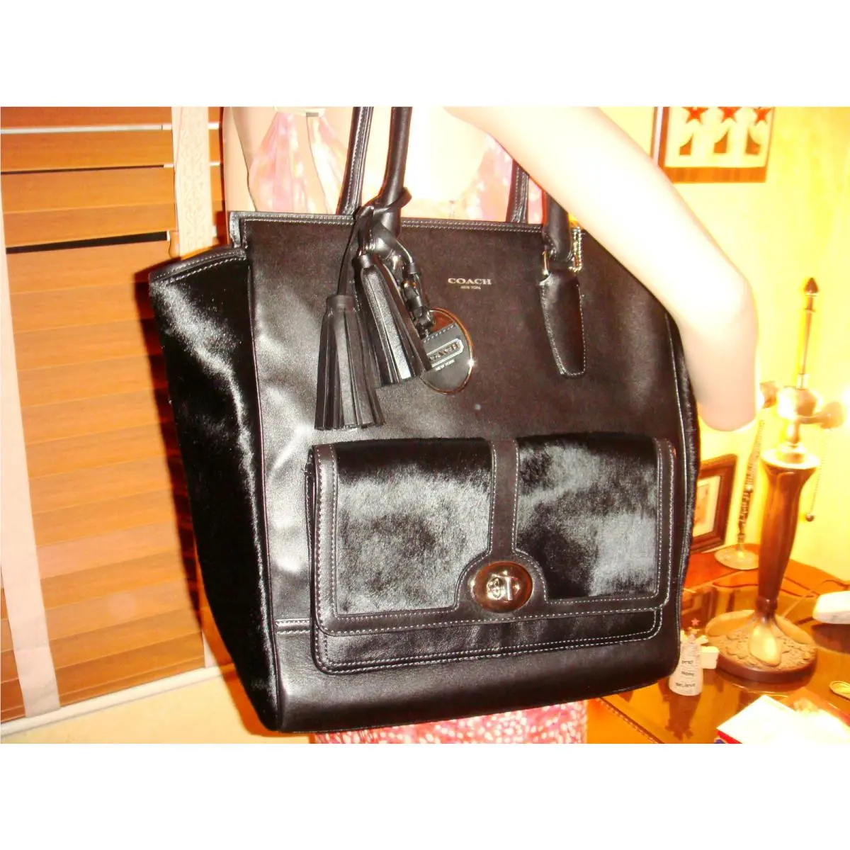 Coach Legacy Haircalf Black Large Pocket Tanner Limited 21155 Dust B
