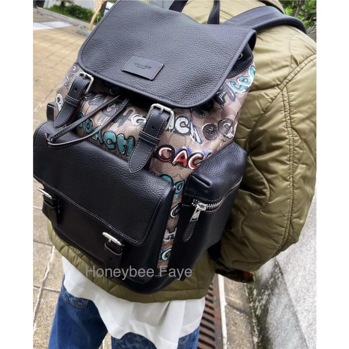 Coach X Mint + Serf Men`s Sprint Backpack In Signature Canvas CL951