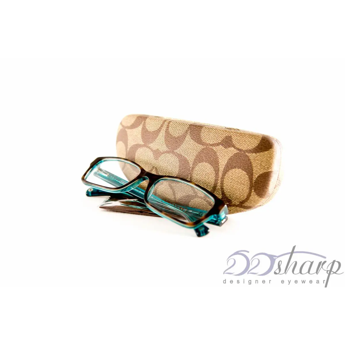 Eyeglasses-coach 6040 5116 50 Tortoise Teal by Coach