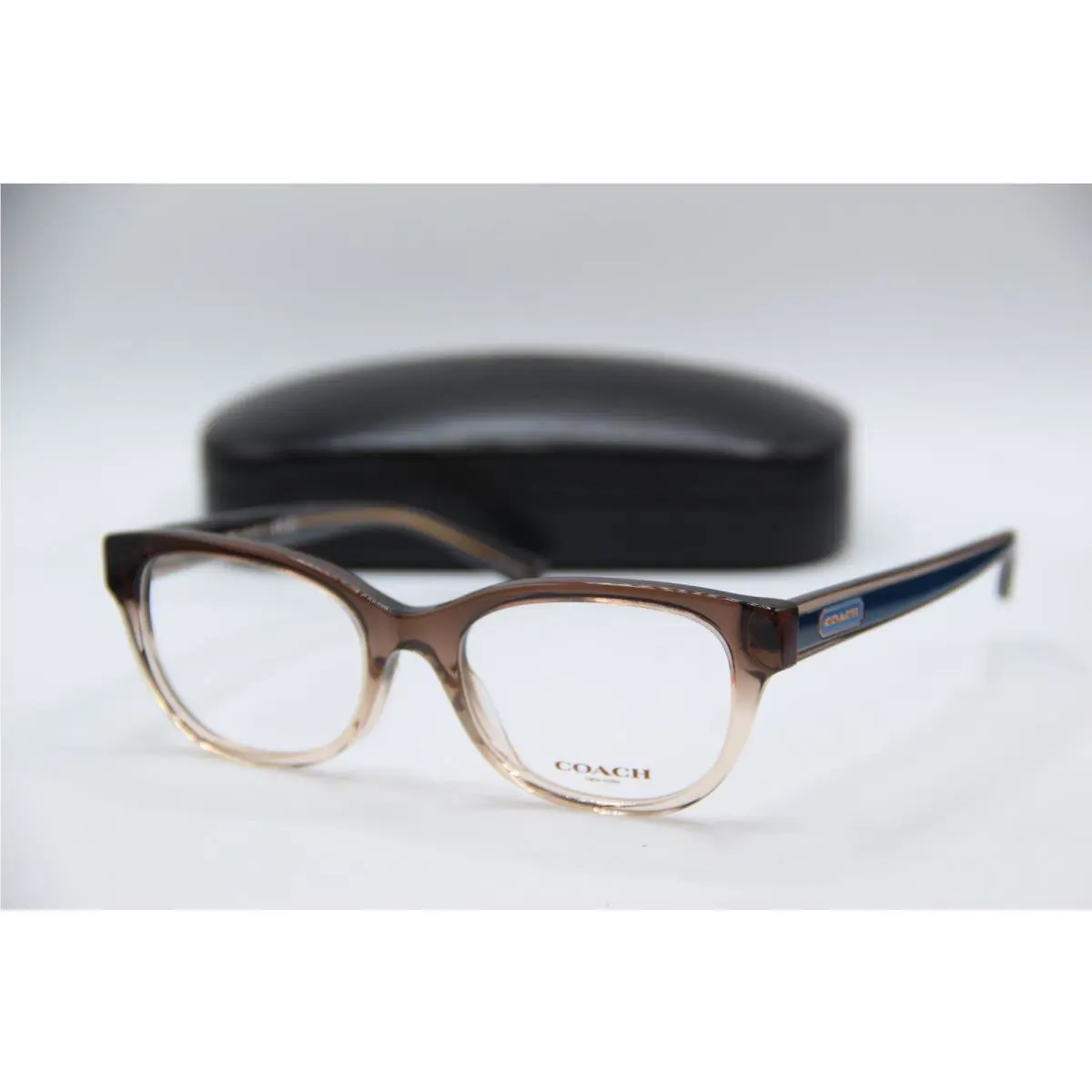 Coach HC6187 5678 Transparent Brown Gradient Eyeglasses W/case 52-18