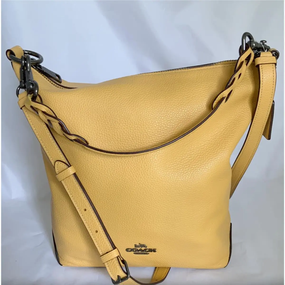Coach 31507 Abby Leather Duffle Crossbody Bag 2-Way Qb/honey