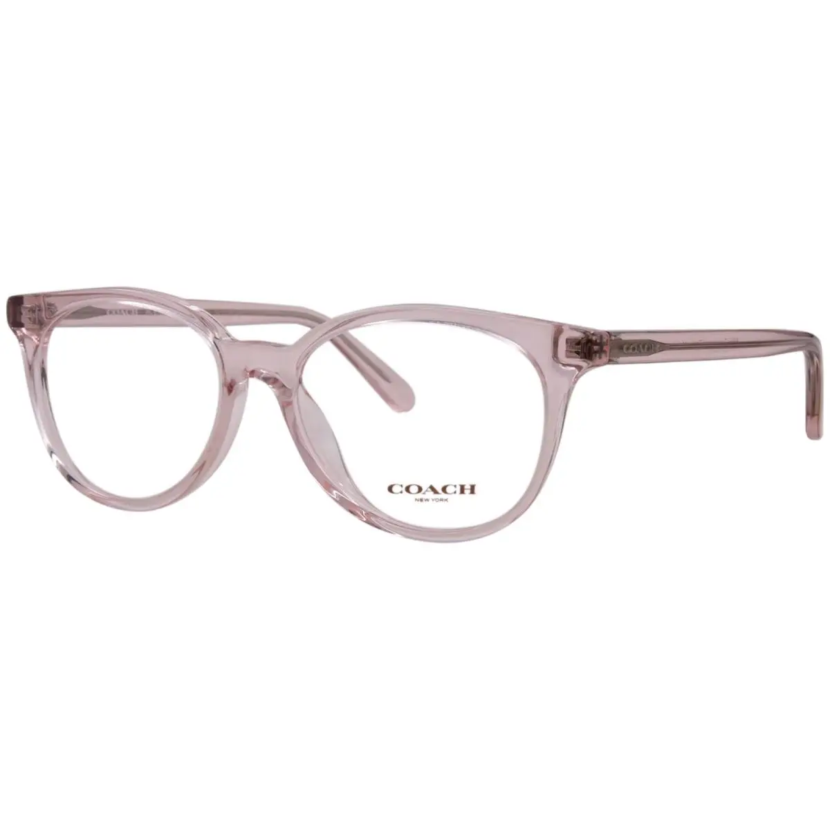 Coach HC6138U 5556 Eyeglasses Women`s Transparent Pink Full Rim Round Shape 52mm