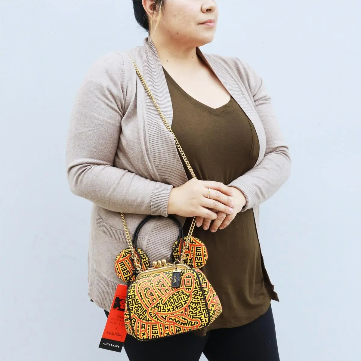 Coach Disney Mickey x Keith Haring Kisslock Frame Bag