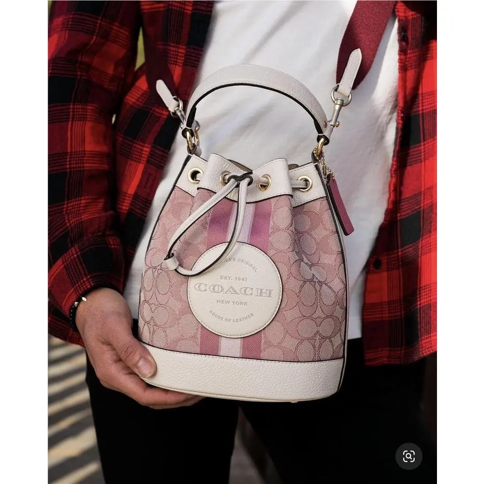 Coach Dempsey Bucket Bag 19 with Coach Patch and Heart C7964