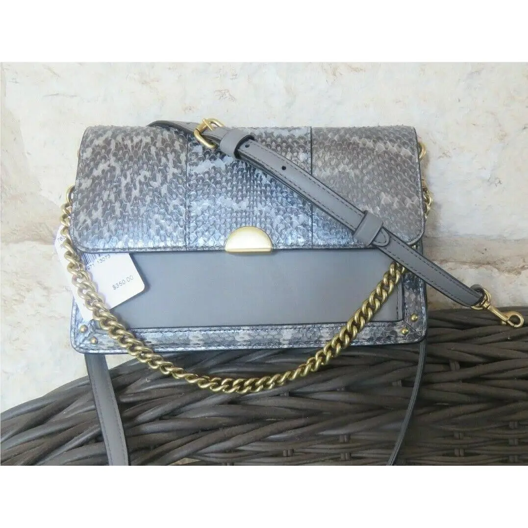 Coach Dreamer Crossbody/shoulder Bag Colorblock Heather Grey Multi/brass Snake