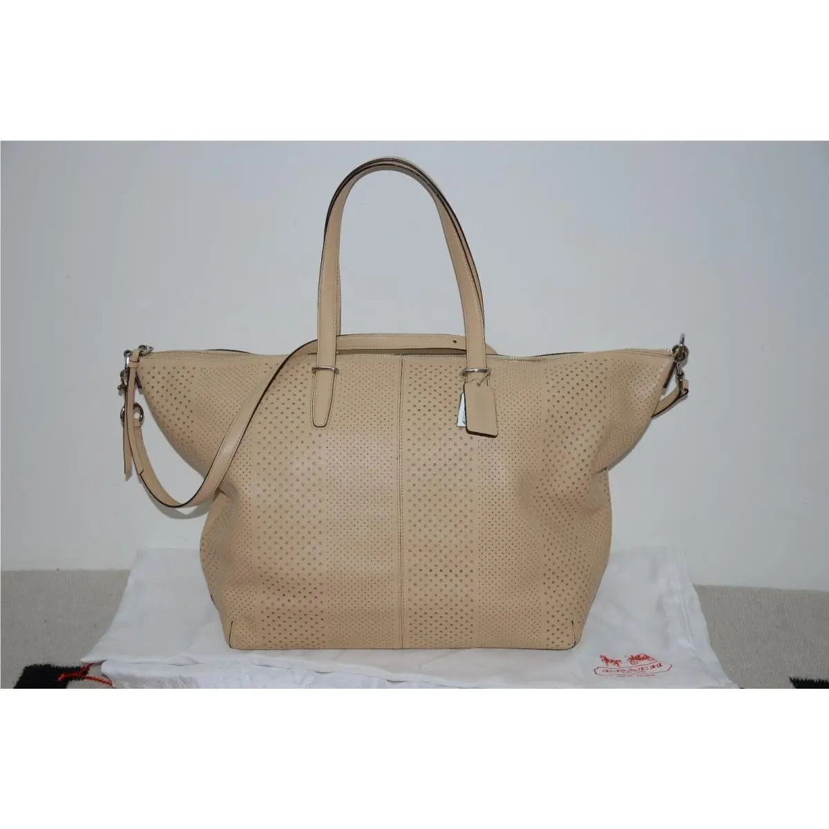 Coach Crossbody Leather Shoulder Tote Bag