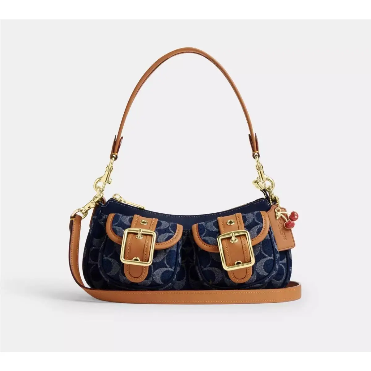 Coach Ashton Bag Small In Signature Denim Gold/den Gold/natural CY700