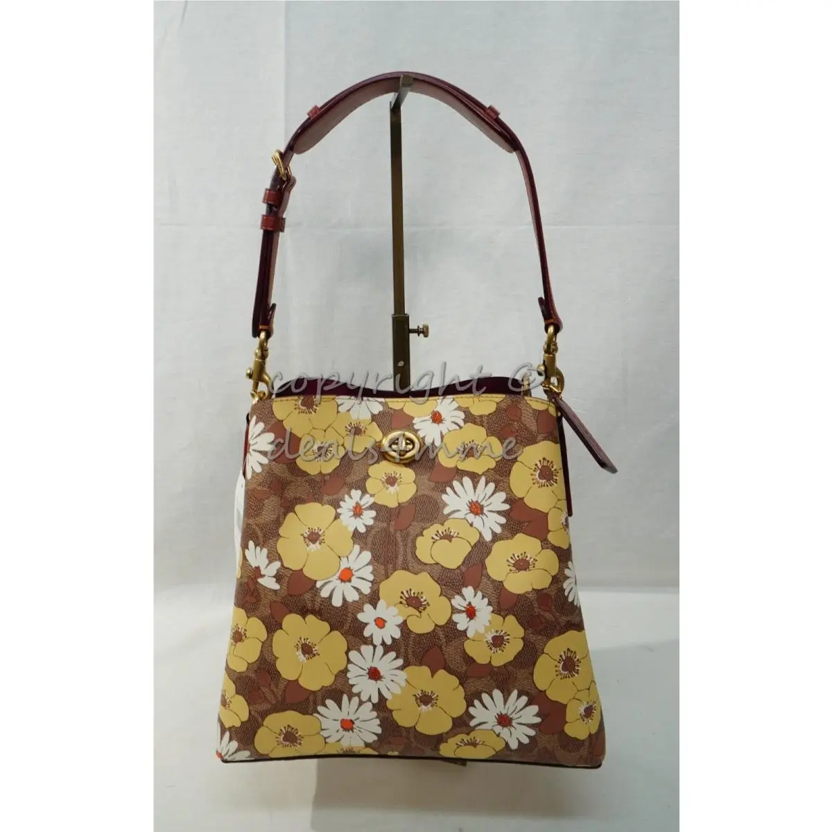 C9722 Floral Willow Bucket Bag/shoulder Bag in Tan Rust Multi by Coach