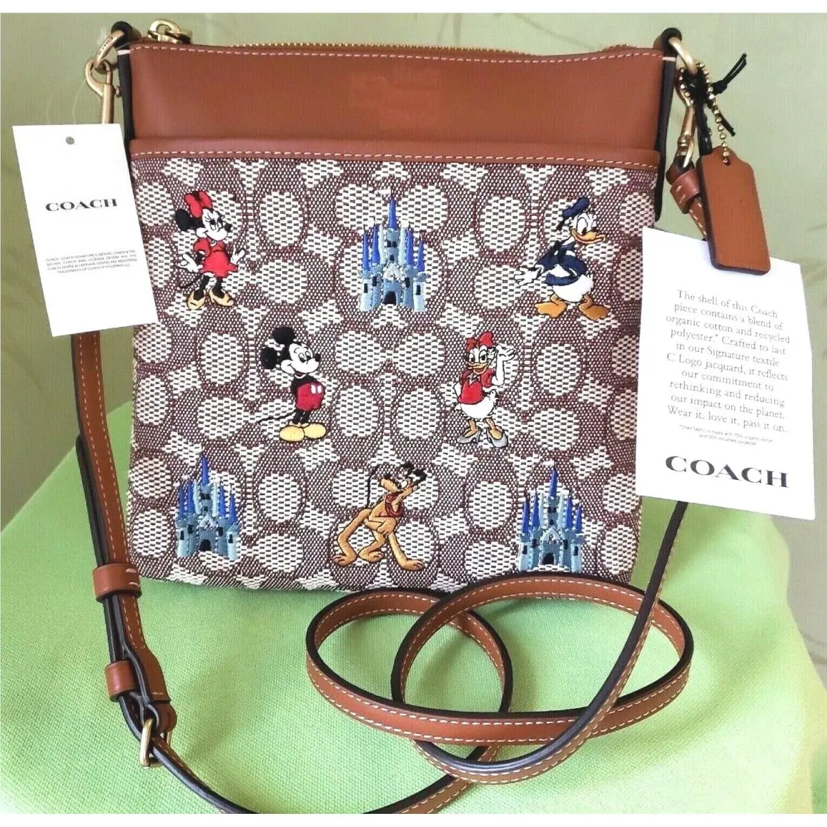 Coach X Disney Kitt Messenger Crossbody:nwt Mickey Friends Disney World C8575