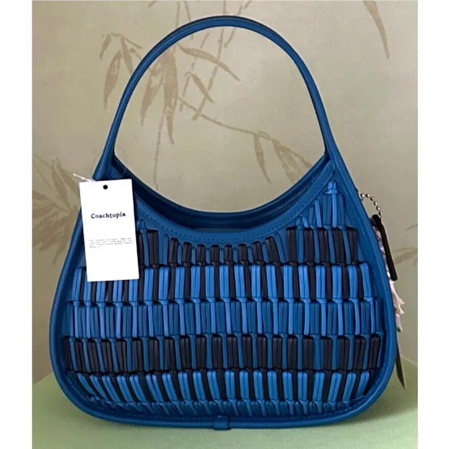 Coach Coachtopia Ergo Bag Basket Weave Upcrafted Leather:nwt CO713 Blue/multi