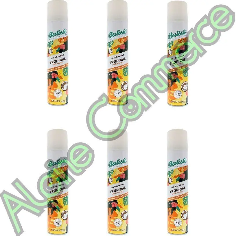 6-Bottles  Dry Shampoo Tropical Coconut Instant Hair Refresh 200mL by Batiste