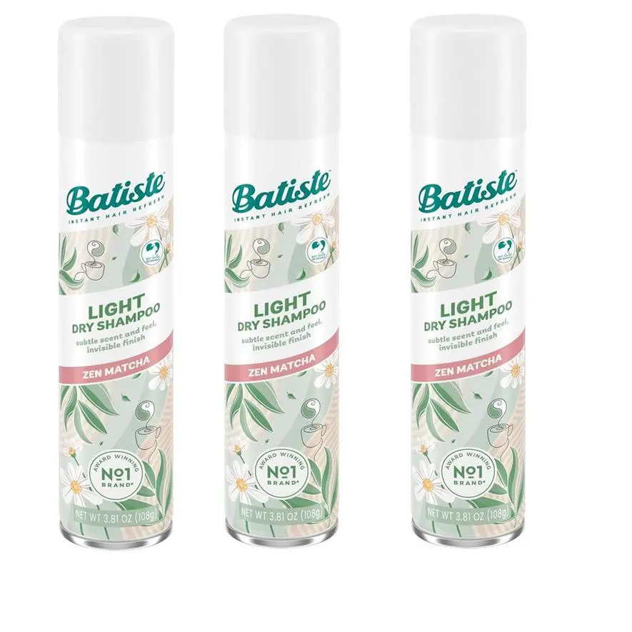 BL  Dry Shampoo Light Zen Matcha 3.81oz Each Three Pack by Batiste
