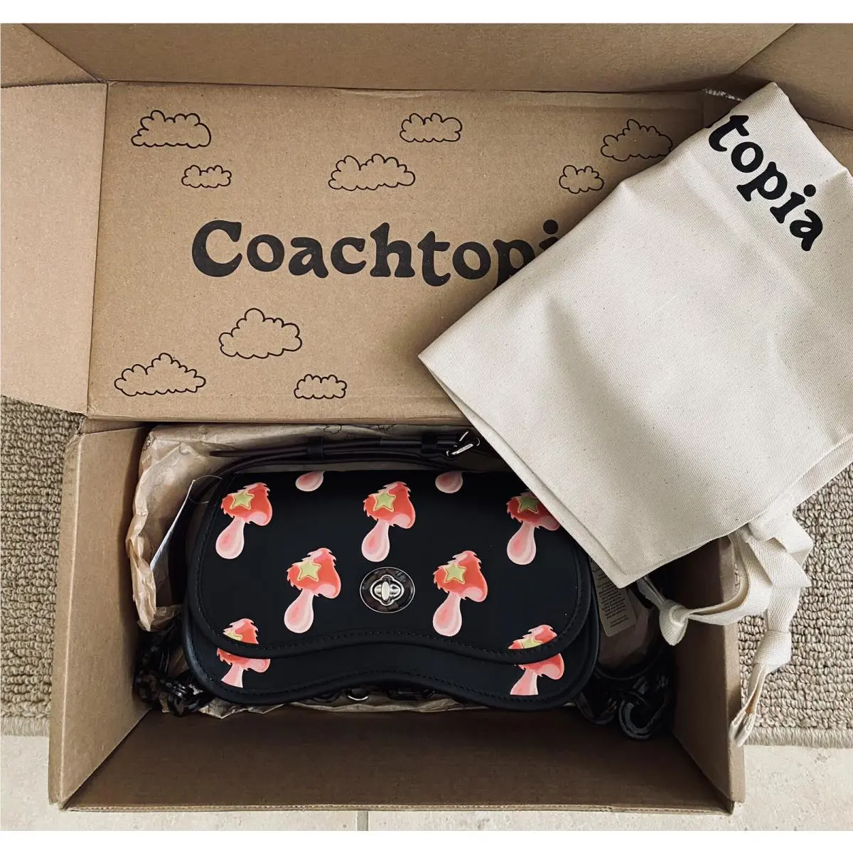 Coach Coachtopia Mushroom Print Wavy Dinky CL760