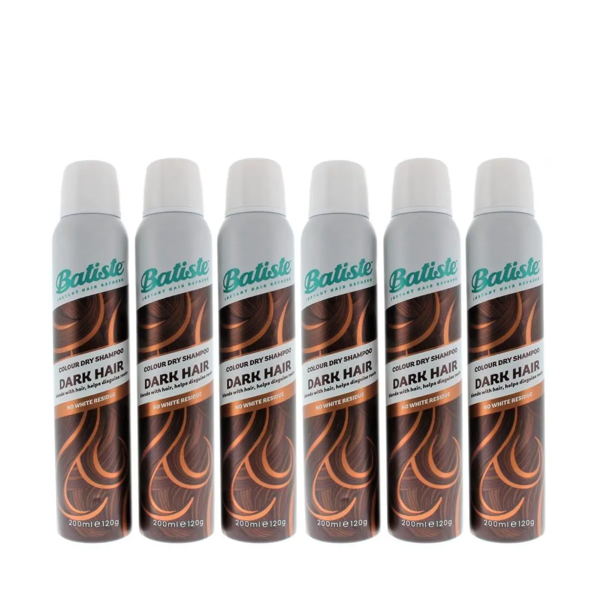Instant Hair Refresh Colour Dry Shampoo Dark Hair 200ml 6 Pack by Batiste