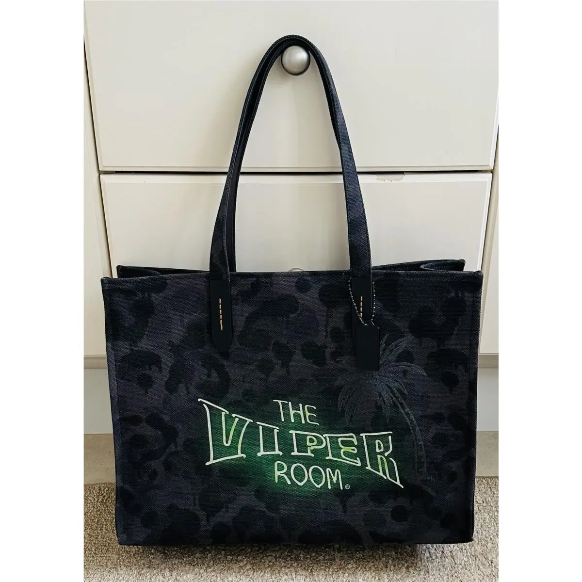 Coach X Viper Room Wild Beast Heather Gray Camo Canvas Tote 42 41399