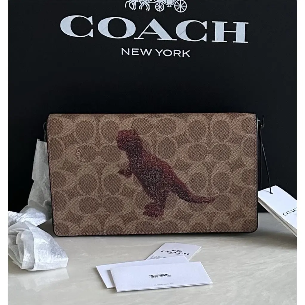 Coach Rexy by Sui Jianguo Signature Clutch Chain Callie Foldover Bag 73827