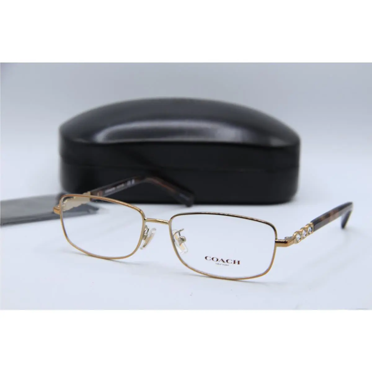 Coach HC 5147 9425 Shiny Gold Clear Green Eyeglasses Frames 51-17