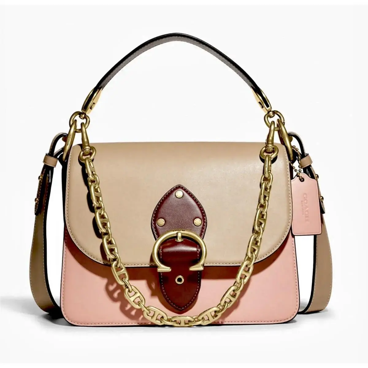 Coach Beat Medium Shoulder Bag In Colorblock C2595