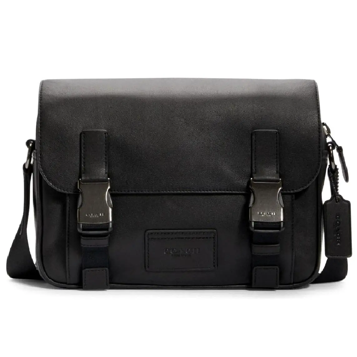 Coach Men`s Track C2715 SM Messenger X-body Bag In Black Leather Blk Nickle