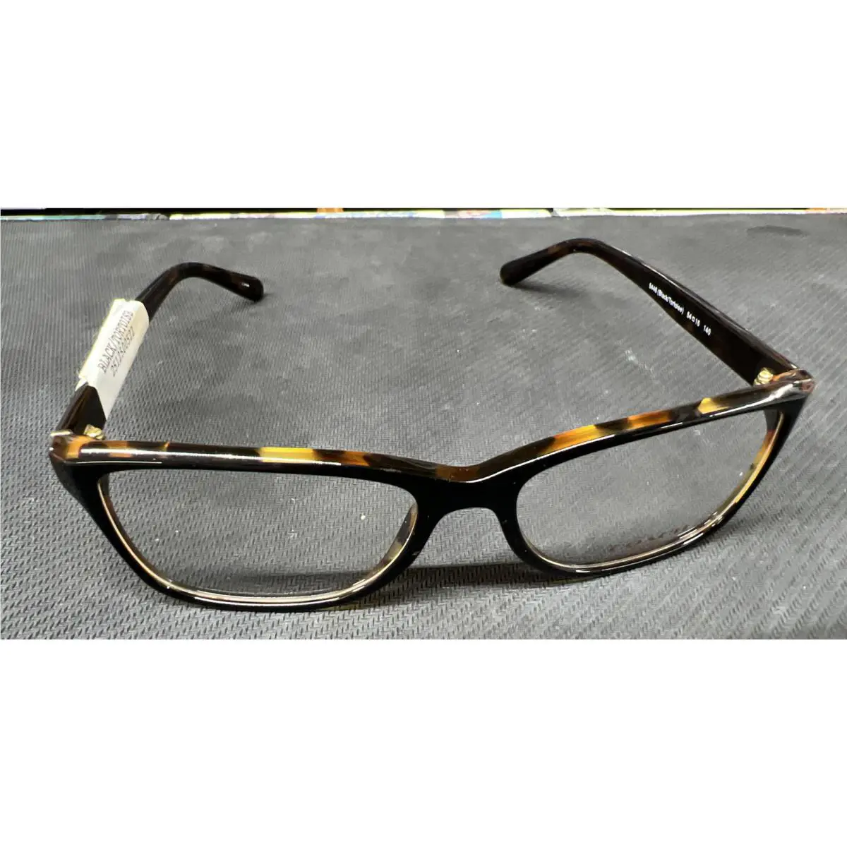 Coach HC 6129 5446 Black Tortoise Laminate Plastic Rectangle Eyeglasses 54mm