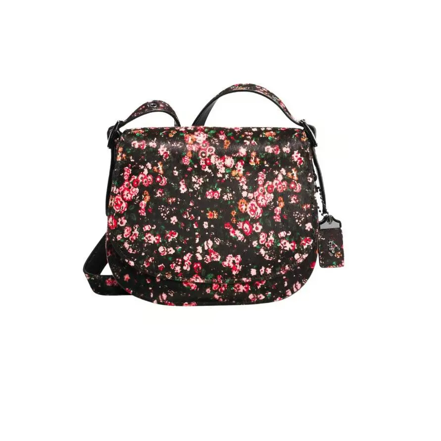 Coach 1941 Saddle 23 Calf Hair Mountain Floral Saddle Crossbody