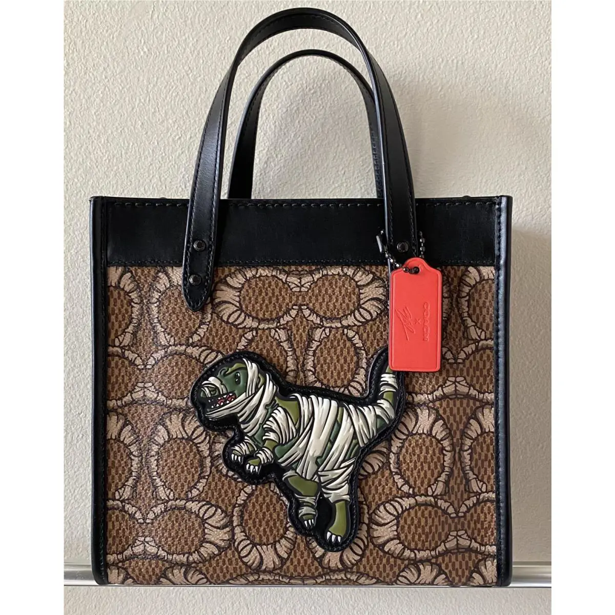 Coach X Michael B. Jordan Field Tote 22 with Mummified Rexy C6971