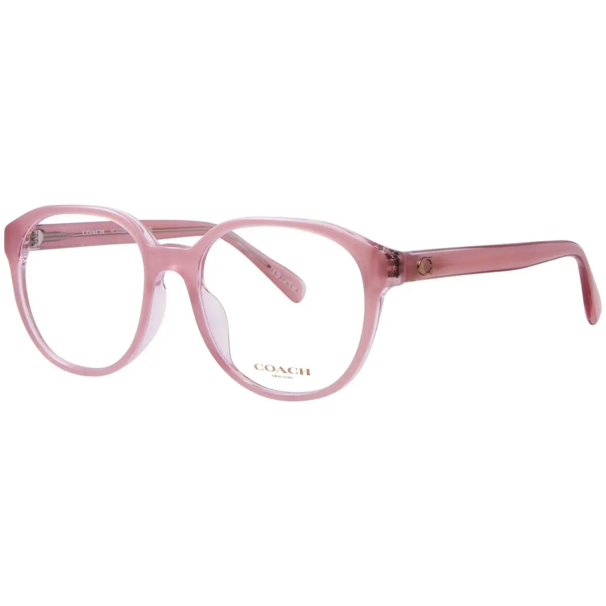 Coach HC6209F 5743 Eyeglasses Women`s Milky Pink/transparent Pink Full Rim 54mm - Frame: Pink