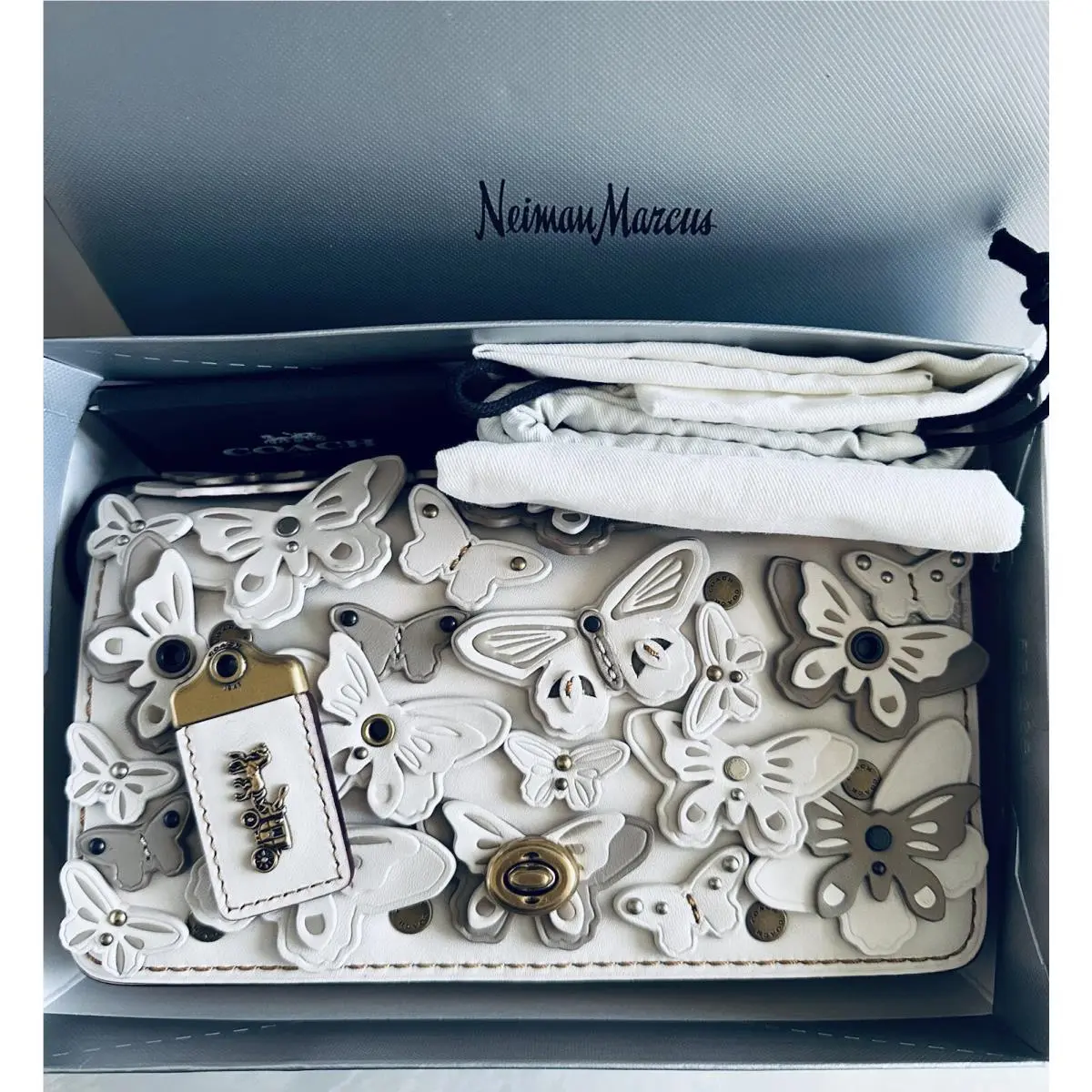 Coach Chalk Butterfly Applique Dinky Ltd Neiman Marcus Exclusive 31220