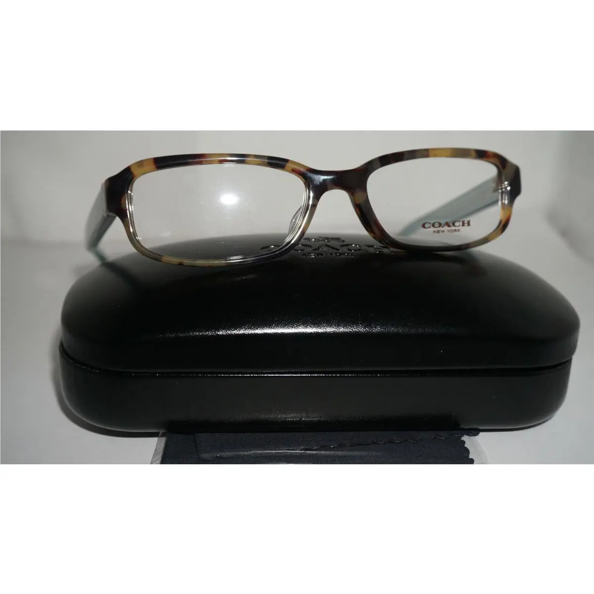 Coach Eyeglasses Dark Vintage Tort Crys Teal HC6083F 5357 52 17 135