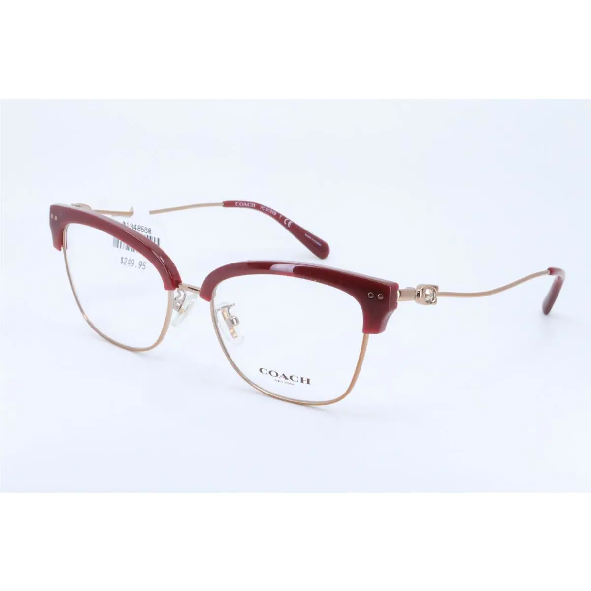Coach HC51048 Burgundy Cat Eye Women Full Rim 53-17-140 Eyeglasses Frames