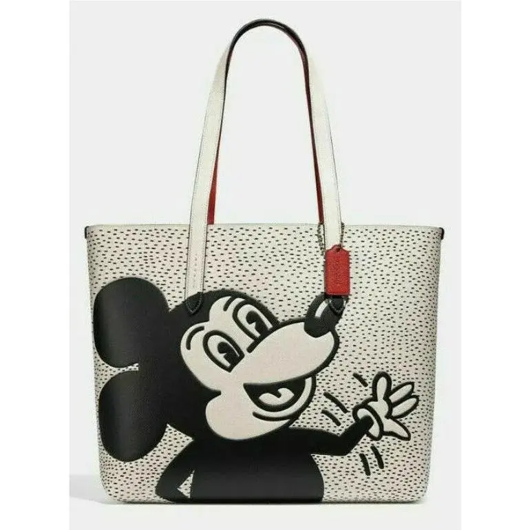 Coach Disney Mickey Mouse X Keith Haring Highline Large/x-large Tote Chalk