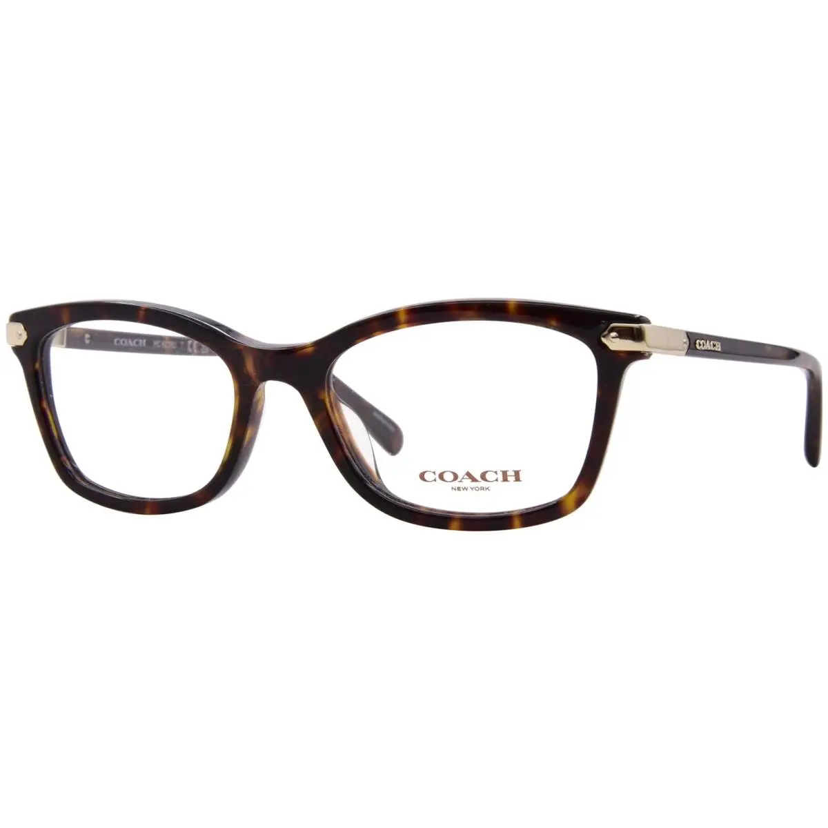 Coach HC6219U 5120 Eyeglasses Women`s Tortoise Full Rim Rectangle Shape 49mm