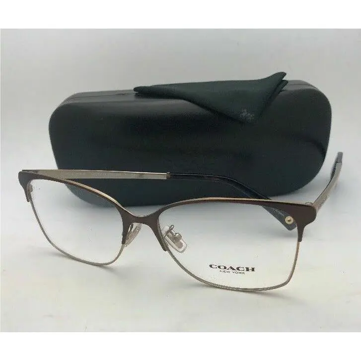 Coach Eyeglasses Olivia HC 5048 9165 54-15 135 Satin Dark Brown Gold Frame
