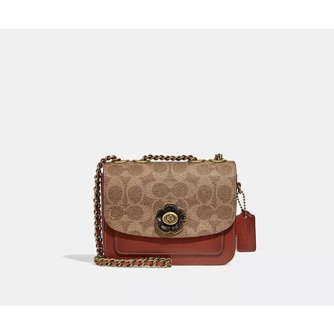 Coach Coated Canvas Madison Shoulder Bag 16 Tan Rust
