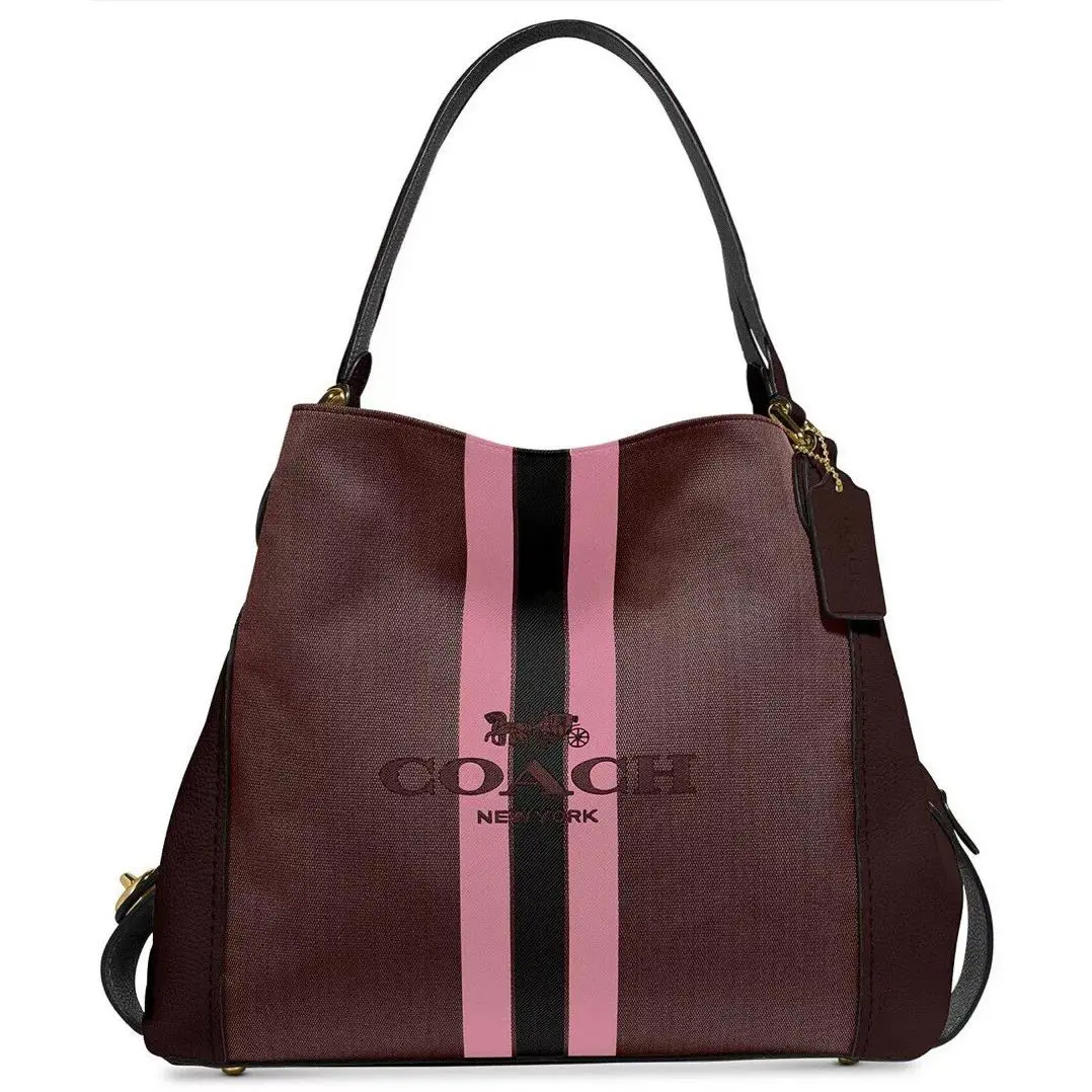 Horse and Carriage Jacquard Edie 31 Shoulder Bag 69815 Stripe Bag by Coach
