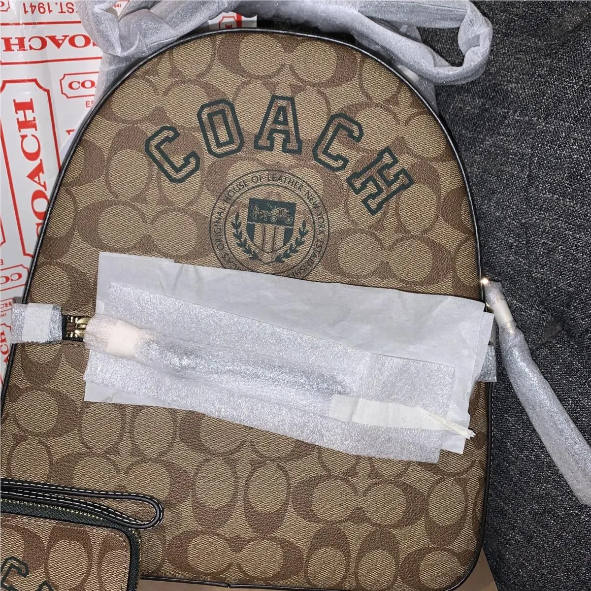 Coach Jordyn Backpack In Sign. Varsity Motif Matching Wristlet