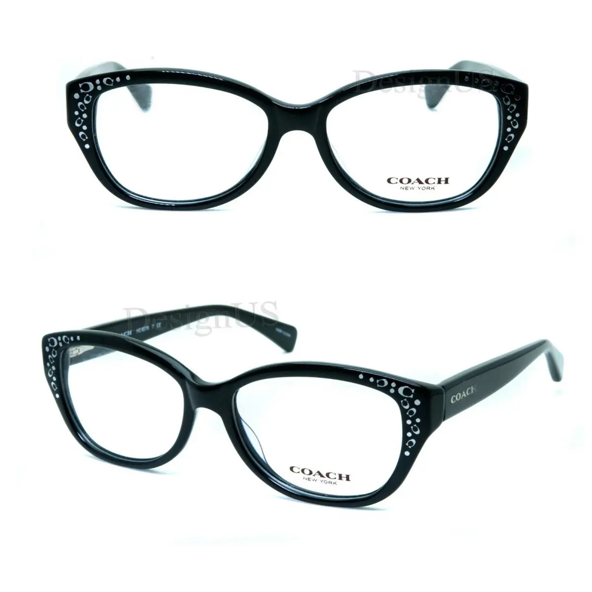 Coach HC6076 T 5002 Black Size 51/15/135 Eyeglasses