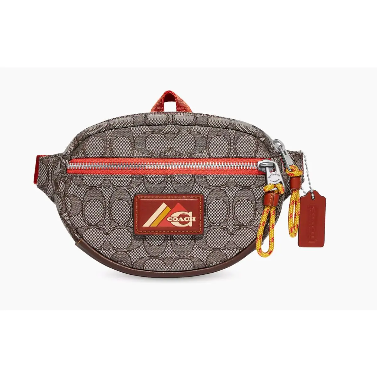 BN Coach Jacquard Leather Utility Belt Bag Oak Multi CH751 Unisex