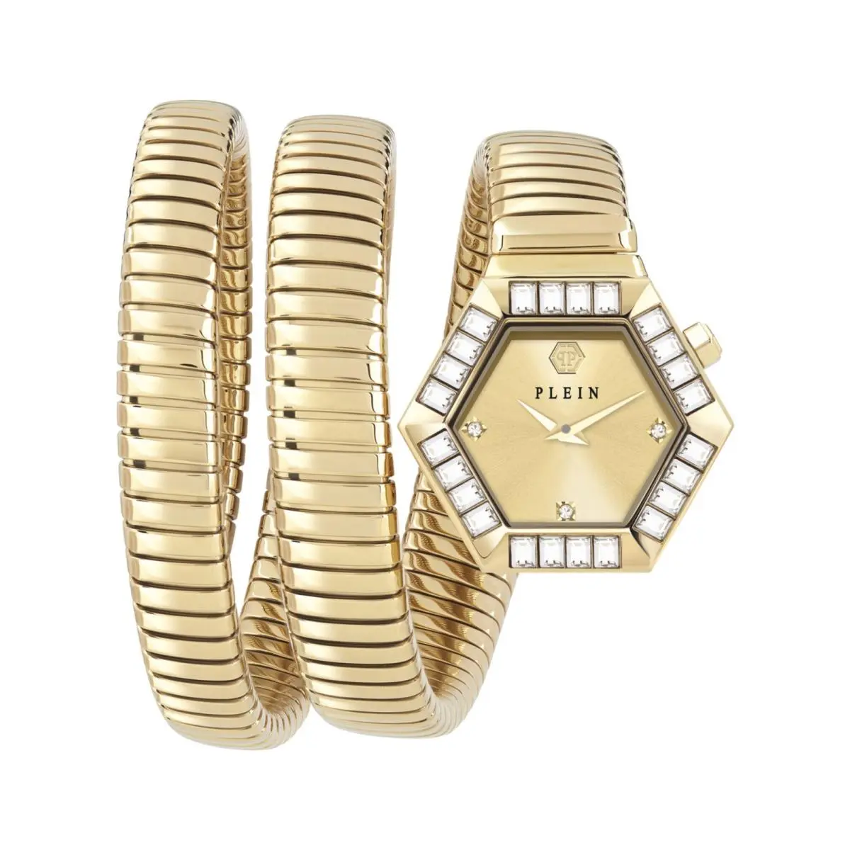 Philipp Plein Womens Gold 28mm Bracelet Fashion Watch