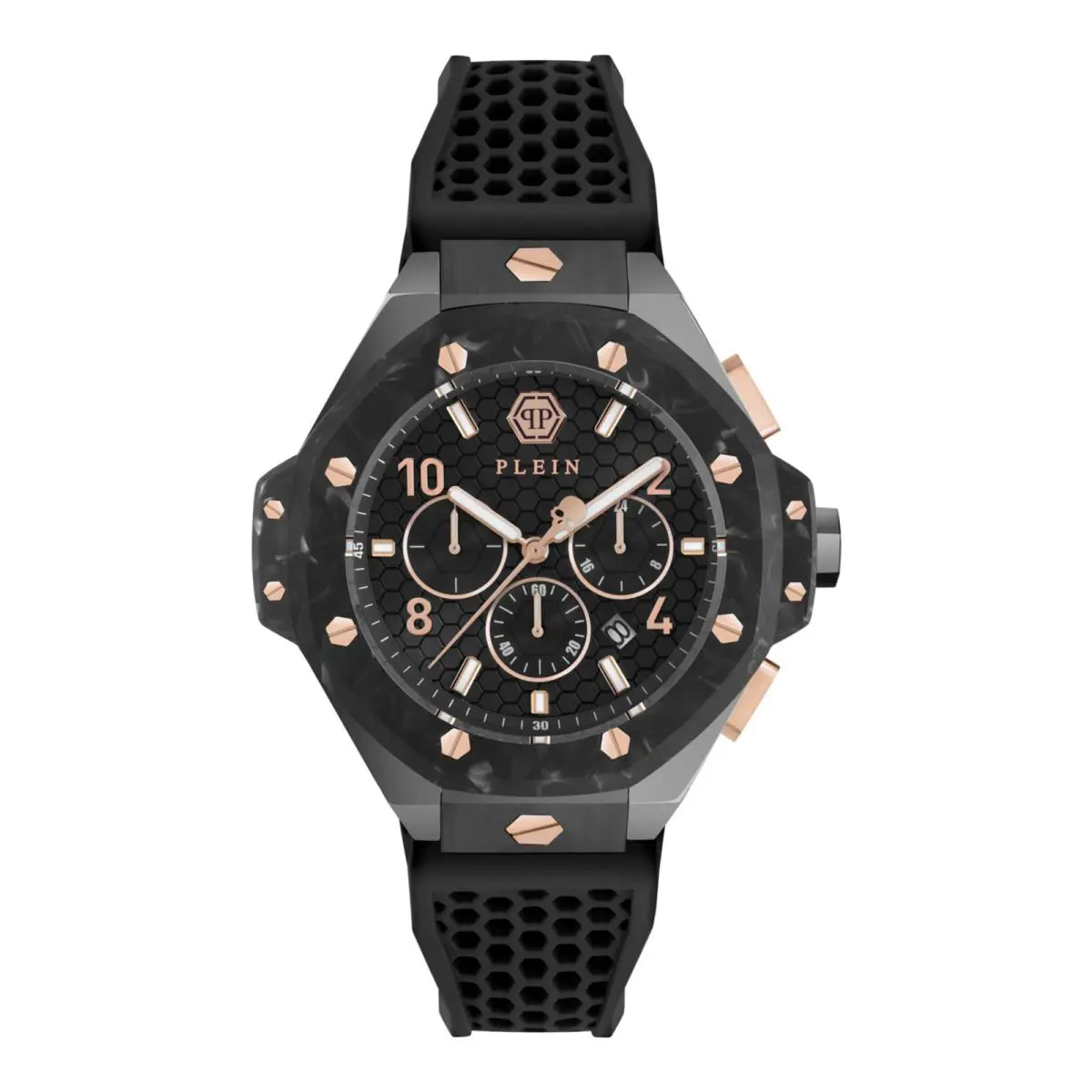 Philipp Plein Mens Black 46mm Strap Fashion Watch