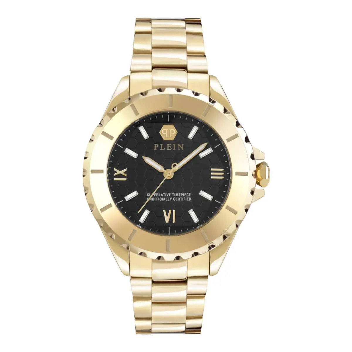 Philipp Plein Womens Gold 38mm Bracelet Fashion Watch