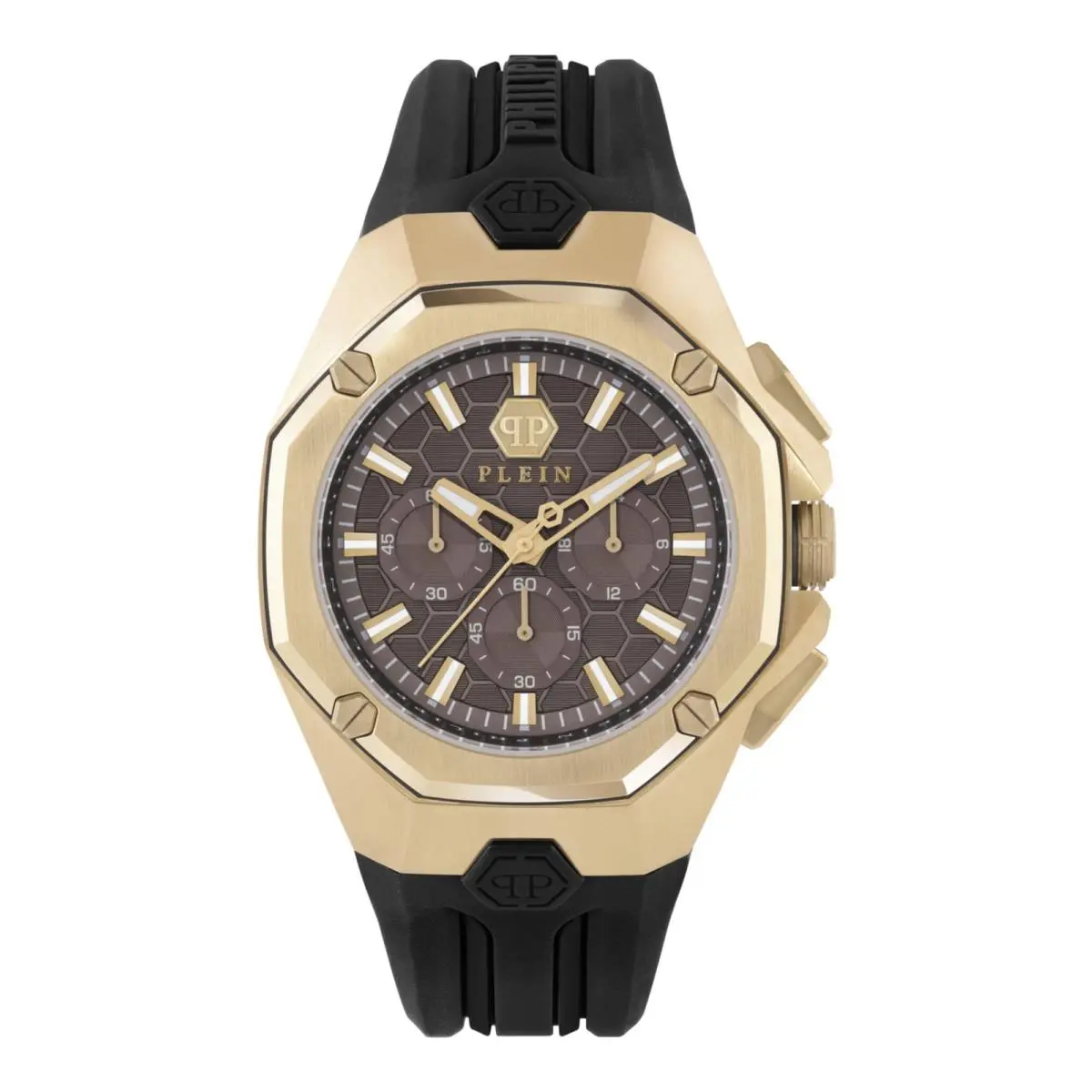Philipp Plein Mens Gold 44mm Strap Fashion Watch