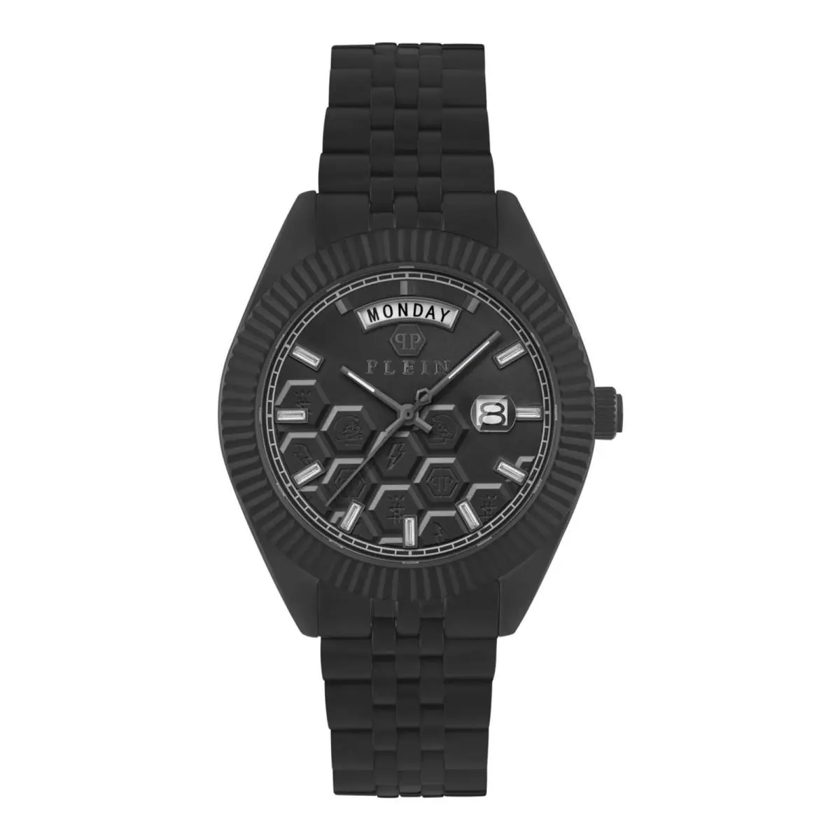 Philipp Plein Mens Black 42mm Bracelet Fashion Watch