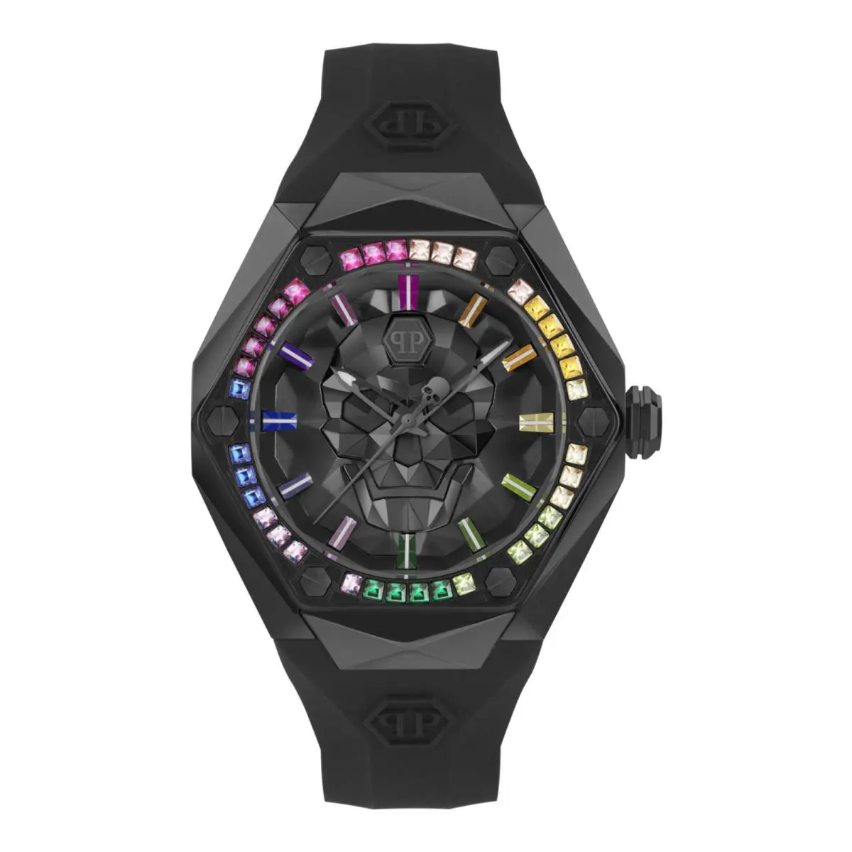 Philipp Plein Mens Black 45mm Strap Fashion Watch