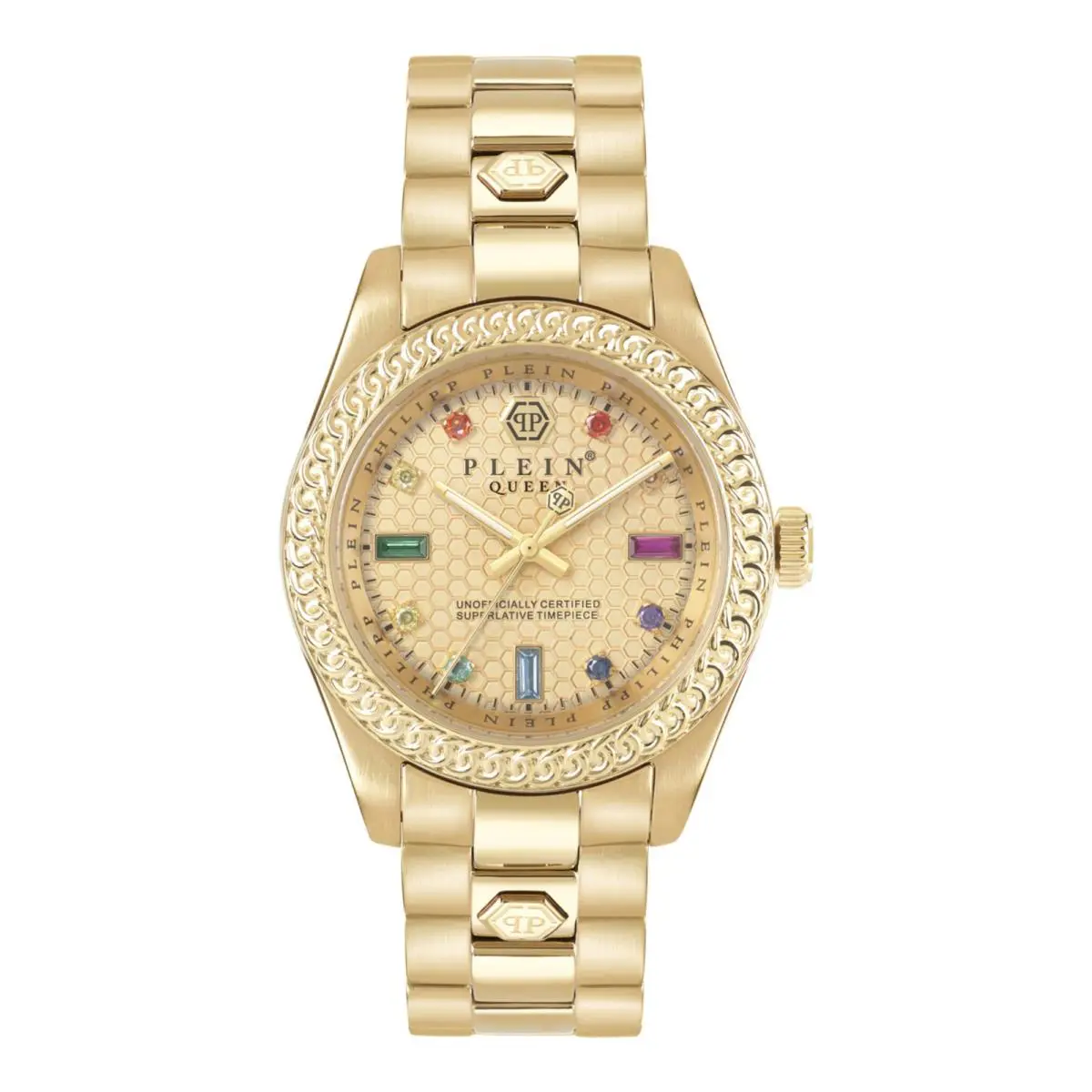 Philipp Plein Womens Gold 36mm Bracelet Fashion Watch