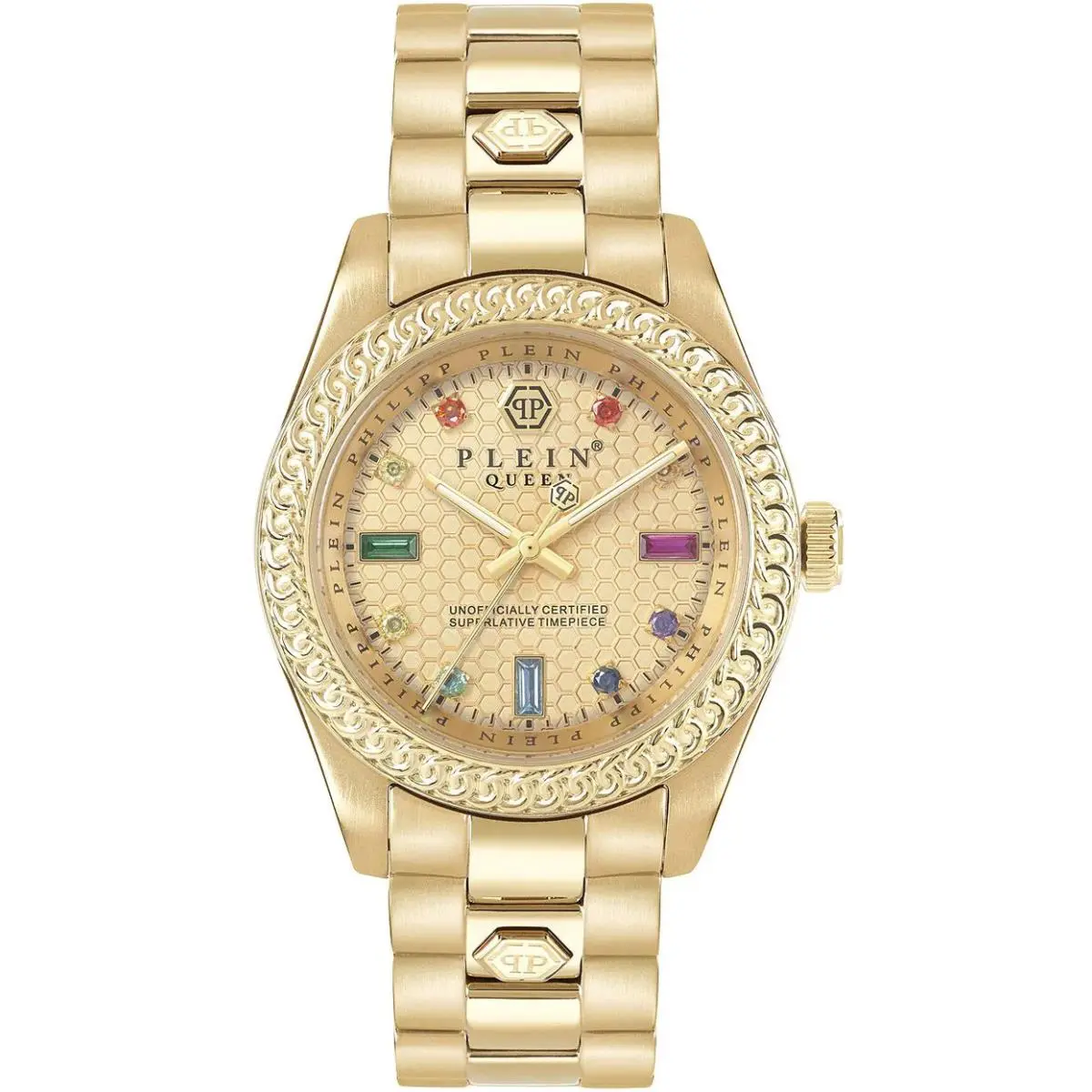 Gold Tone Gold Dial Date Indicator PWDAA0721 Women`s Watch by Philipp Plein