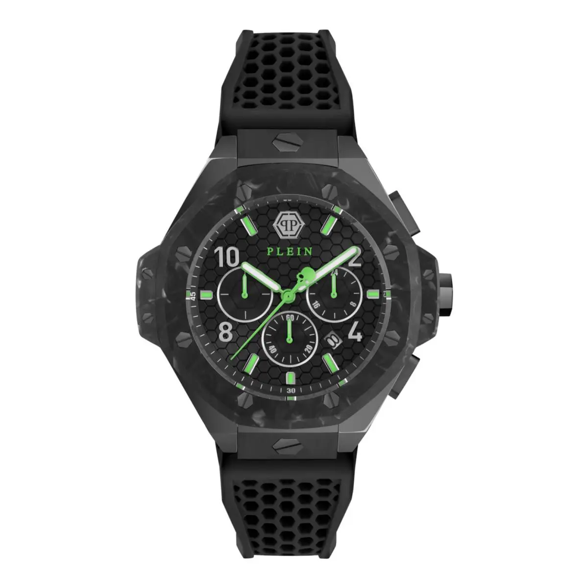 Philipp Plein Mens Black 46mm Strap Fashion Watch