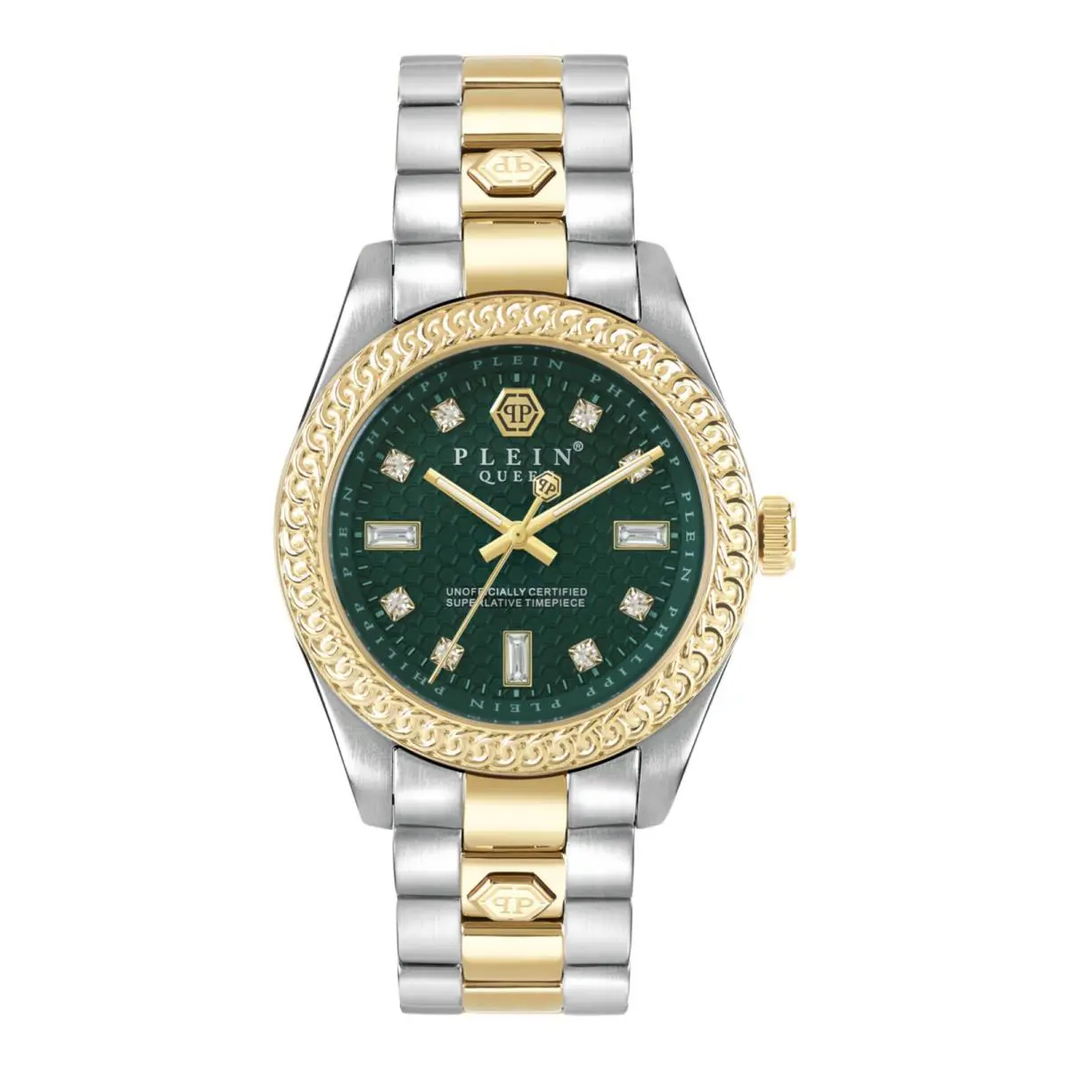 Philipp Plein Womens Two Tone 36mm Bracelet Fashion Watch