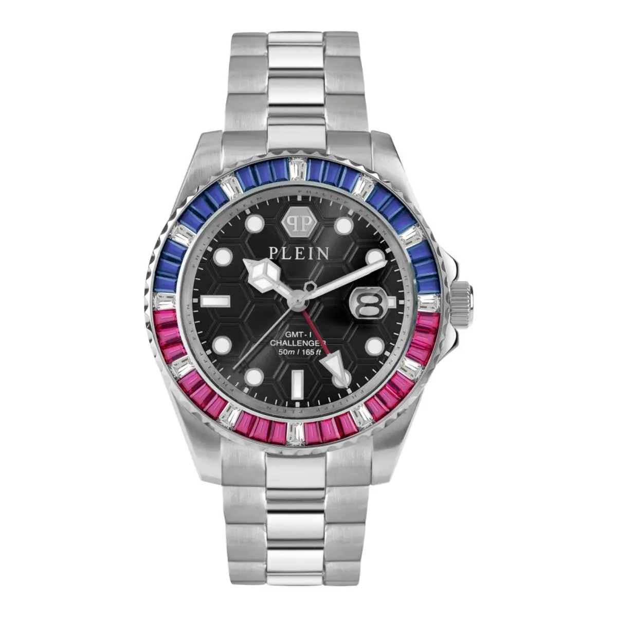 Philipp Plein Mens Stainless Steel 44mm Bracelet Fashion Watch
